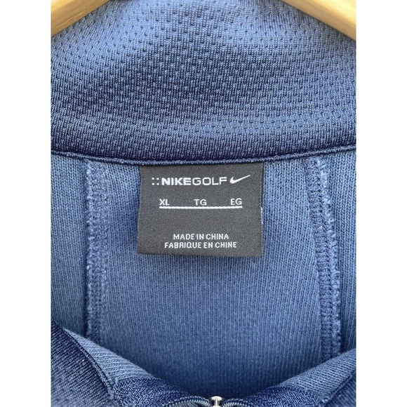 NIKE GOLF 1/4 Zip Sweatshirt Pullover Navy Blue MILLER LITE Embroidered XL Mens - Picture 5 of 8